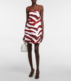 JW Anderson - Zebra-print tinsel minidress