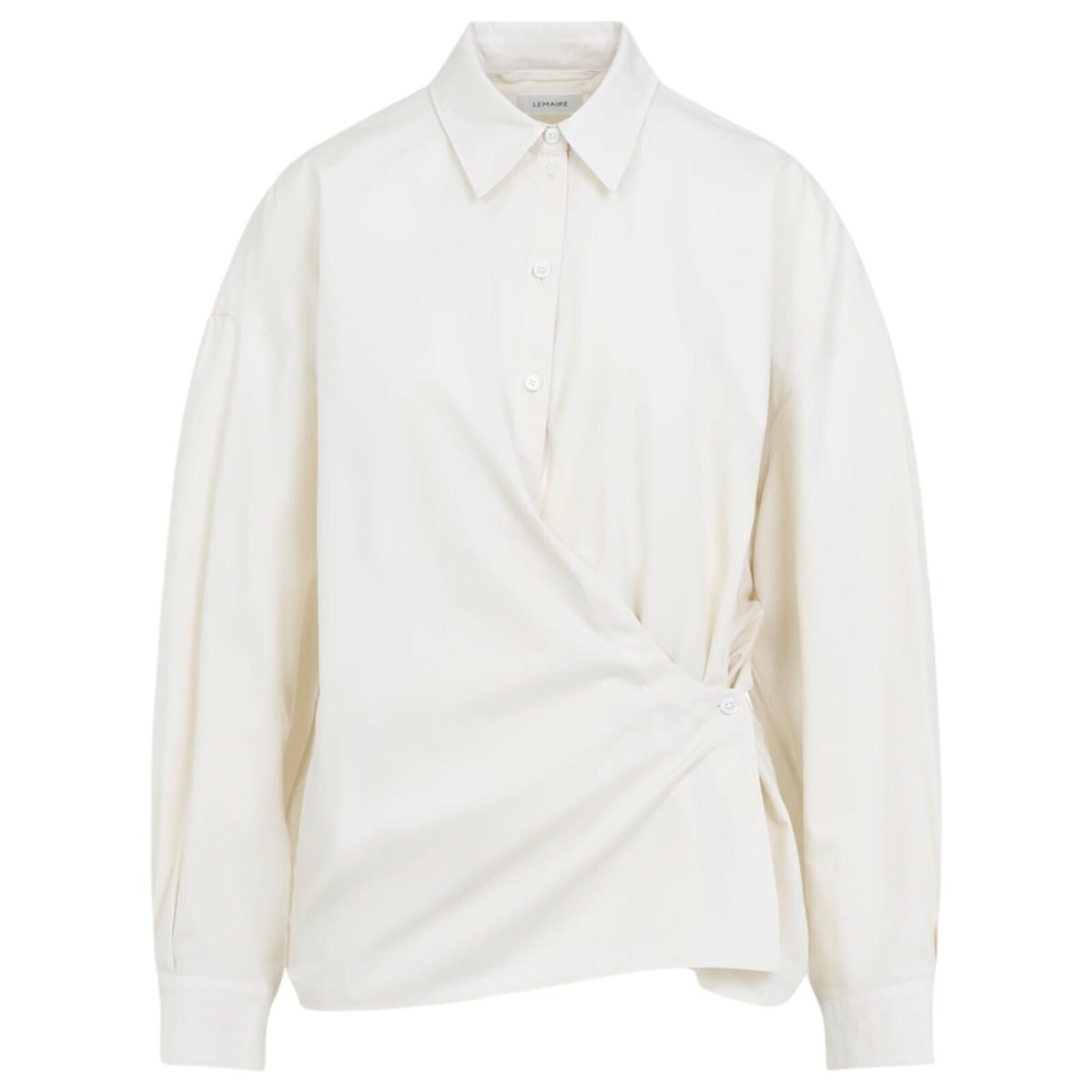 Straight Collar Twisted Shirt