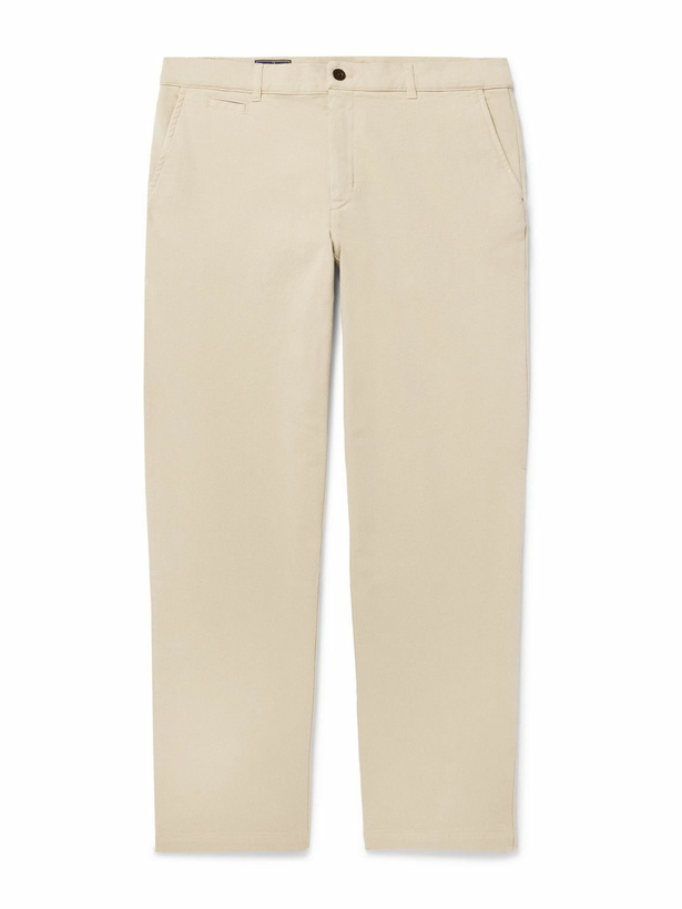 Photo: Portuguese Flannel - Labura Straight-Leg Cotton-Blend Twill Trousers - Neutrals