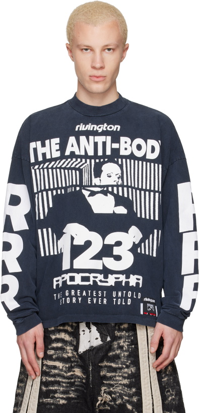 Photo: Rivington Roi Rebis Black 'The Anti-Body' Vintage Long Sleeve T-shirt