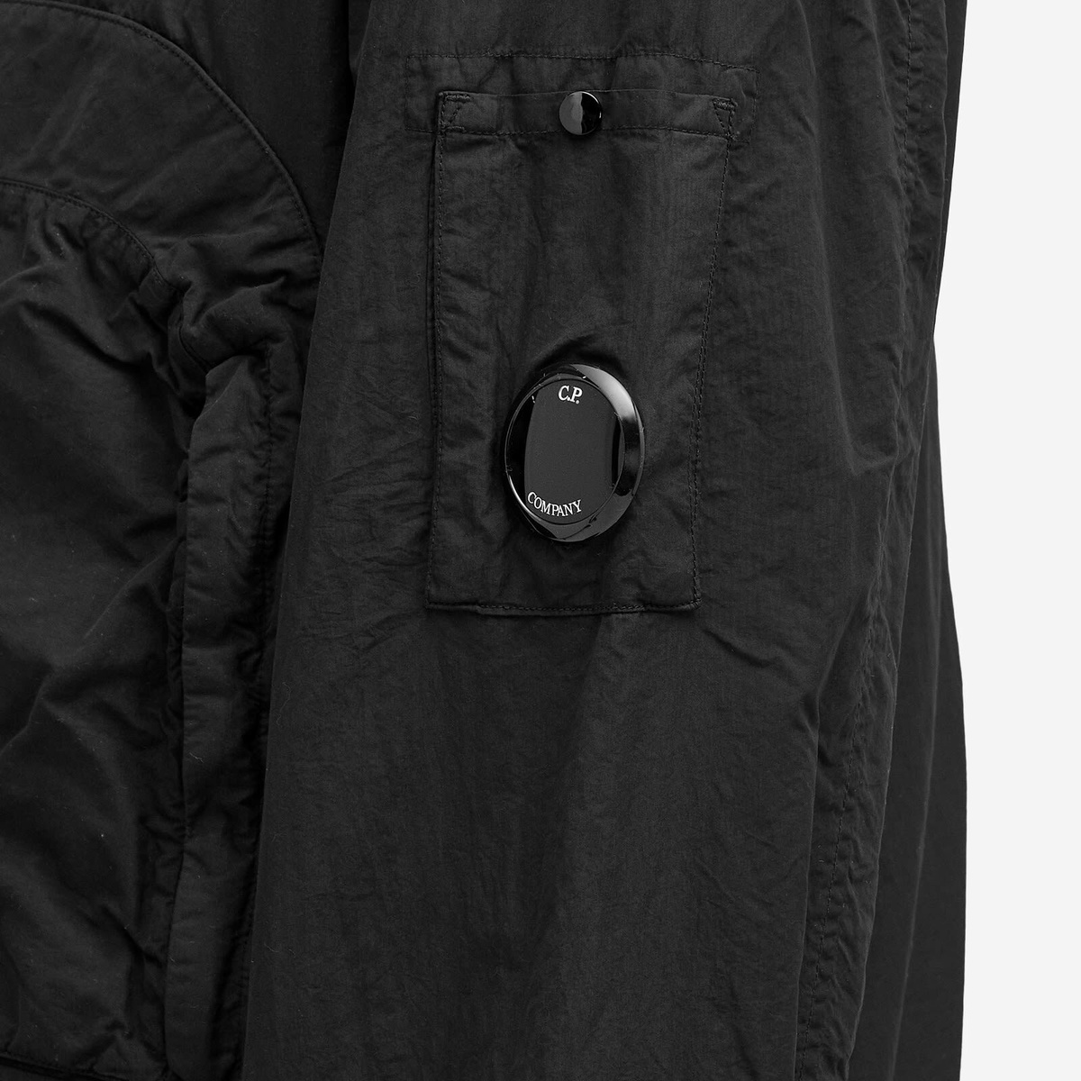 C.P. Company Men's Flatt Nylon Hooded Overshirt in Black C.P. Company