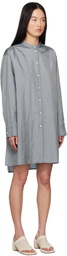 Jil Sander Blue Band Collar Minidress
