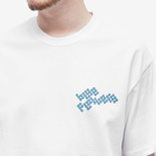 Blue Flowers Men's Patsy T-Shirt in White