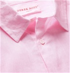 DEREK ROSE - Monaco Linen Shirt - Pink
