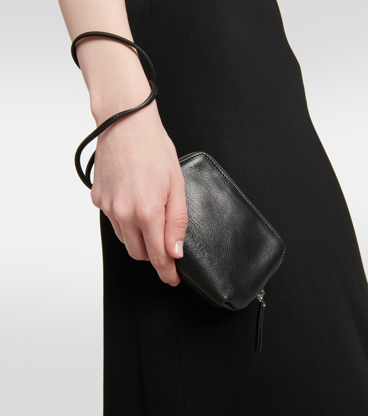 バッグ THE ROW Owen Pouch Grain Leather black The Row - Owen leather pouch The Row