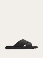 Ferragamo Mens Ferragamo Monogram sandal in Black