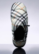 Burberry Check Nylon-Blend Pillow Mule