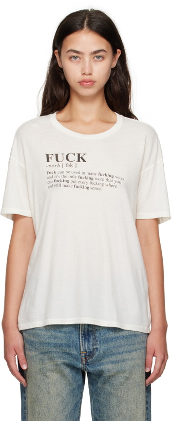 Photo: R13 Off-White 'Fuck' Relaxed T-shirt