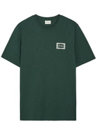 Les Deux Italian Logo-print Cotton T-shirt Green
