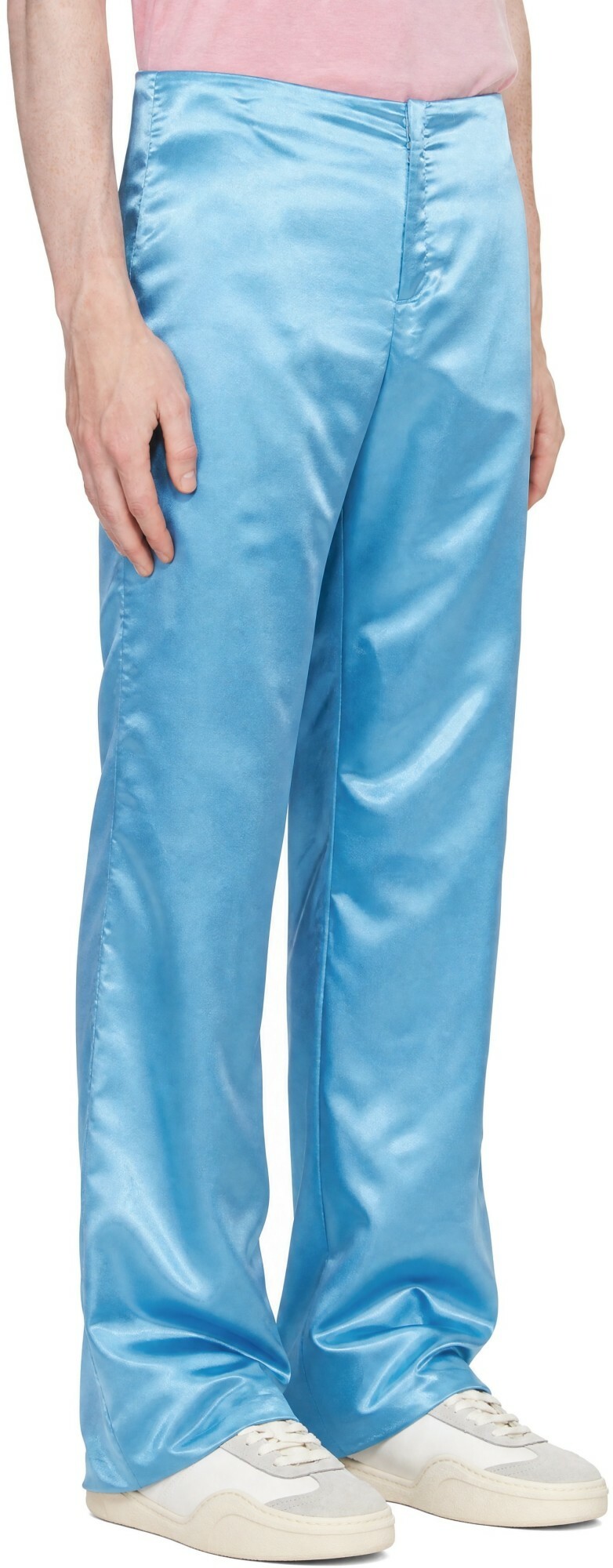 Acne Studios Blue Satin Trousers