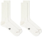 The Real McCoy's Men's The Real McCoys Joe McCoy Sock - 2 Pack in White