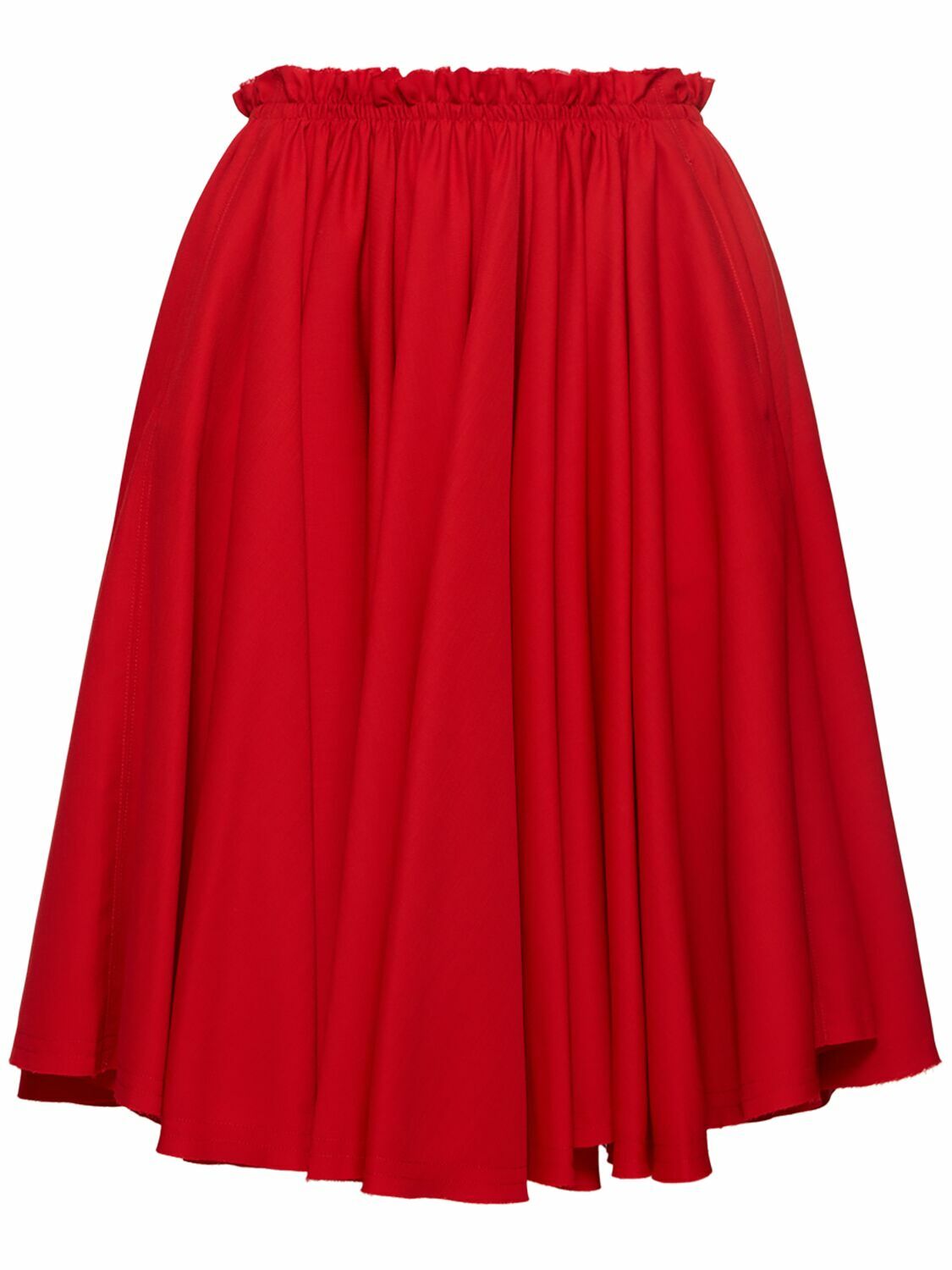 AMI PARIS Pleated Cotton Mini Skirt AMI