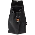 Loewe Black Calfskin Drawstring Backpack