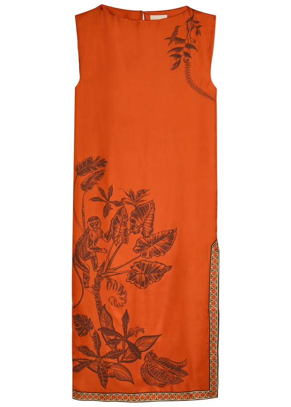 Almais Seeker printed linen midi dress ALMAIS