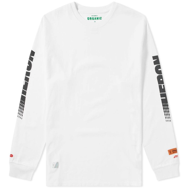 Photo: Heron Preston Long Sleeve Racing Tee White