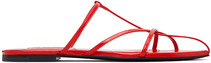 Photo: Jil Sander Red Pointed Toe Sandals