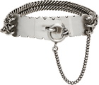 Ann Demeulemeester Silver Constance Locking Bracelet