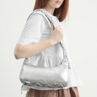 Damson Madder Women's Puffy Saz Bag in Silver 