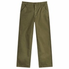 Norse Projects Men's Kvitfjell Relaxed Cotton Twill Pants in Olive Night
