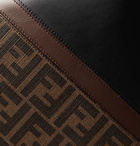 Fendi - Logo-Print Coated-Canvas and Shell Backpack - Brown