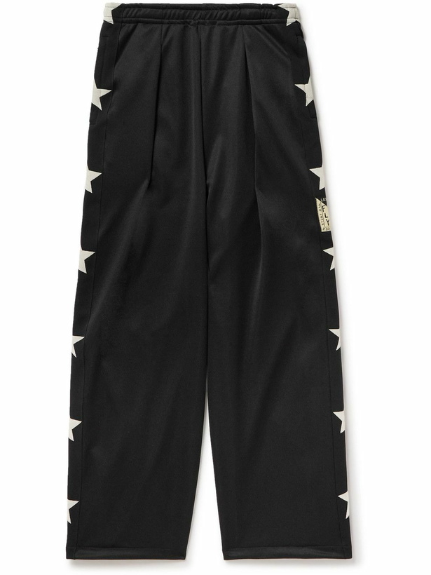 Photo: KAPITAL - Logo-Appliquéd Printed Tech-Jersey Sweatpants - Black