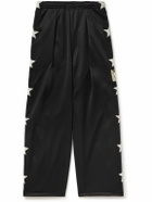 KAPITAL - Logo-Appliquéd Printed Tech-Jersey Sweatpants - Black