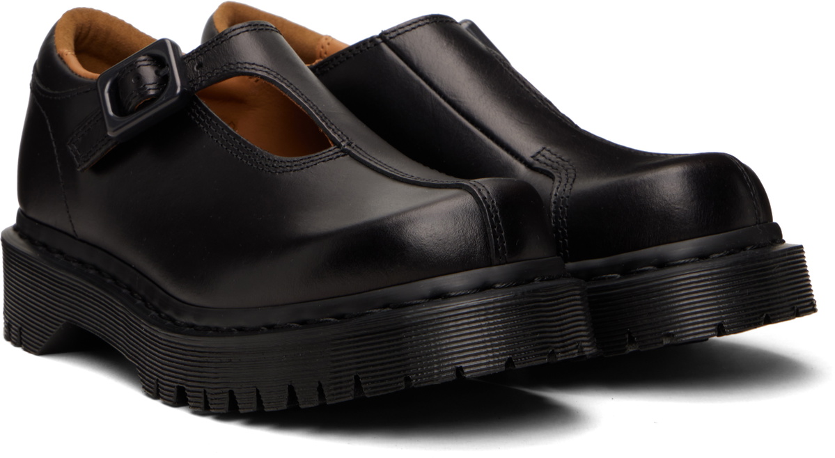 Dr. Martens Black Rejena Mary Jane Old Harness Leather Loafers
