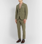 MAN 1924 - Olive Kennedy Slim-Fit Unstructured Stretch-Cotton Suit Jacket - Green