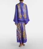 La DoubleJ Sleek printed silk satin maxi skirt