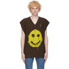 MISBHV Brown Smiley V-Neck Vest