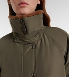 Brunello Cucinelli Shearling-trimmed cotton-blend jacket