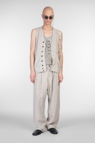Ziggy Chen Pants In Beige Linen