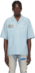 AMIRI Blue 'Billiards Club' Camp Shirt