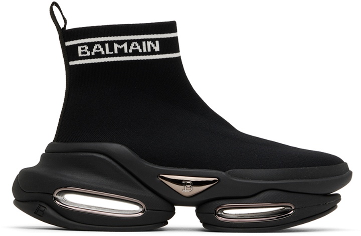 Photo: Balmain Black B-Bold Sneakers