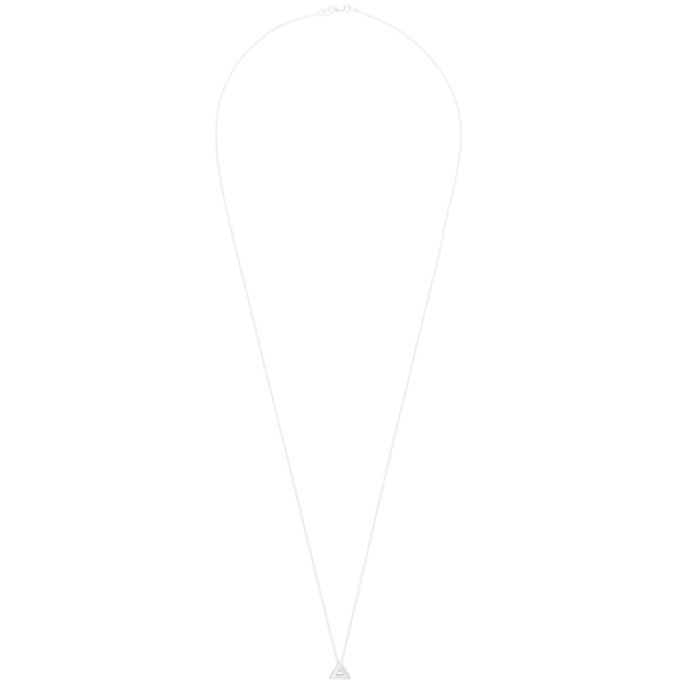 Photo: Le Gramme Silver Slick Polished and Brushed Le 0.5 Gramme Triangle Pendant Necklace