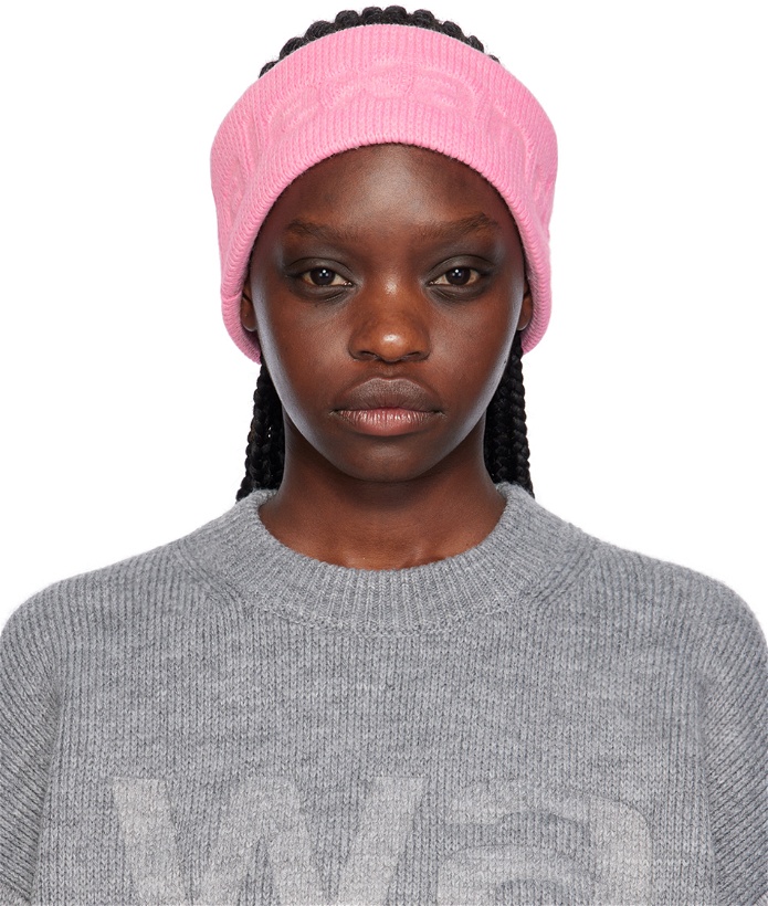Photo: alexanderwang.t Pink Logo Compact Deboss Headband