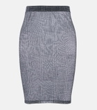 Elie Saab Checked sheer pencil skirt