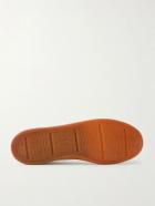 Officine Creative - Militia 001 Suede-Trimmed Full-Grain Deerskin Sneakers - White