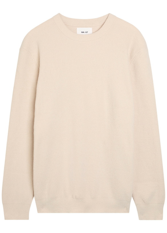 Photo: NN07 Danny Ribbed Knit Jumper Ivory