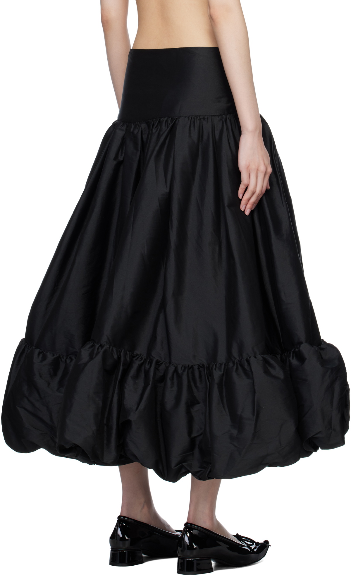 Paula Canovas Del Vas Black Merengue Midi Skirt
