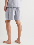 Orlebar Brown - Devlin Pinstriped Cotton-Poplin Pyjama Shorts - Blue