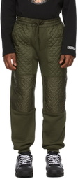 Burberry Kids Green Monogram Quilted Panel Lounge Pants