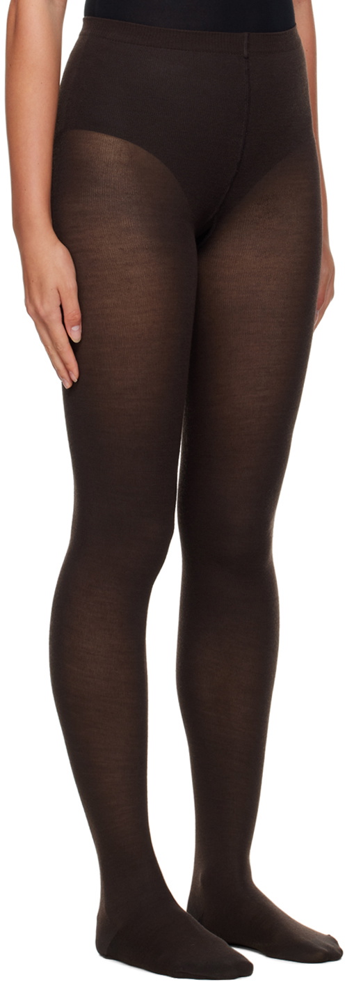 Wolford Brown Wool Tights Wolford