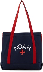 Noah Navy & Red Classic Core Logo Tote