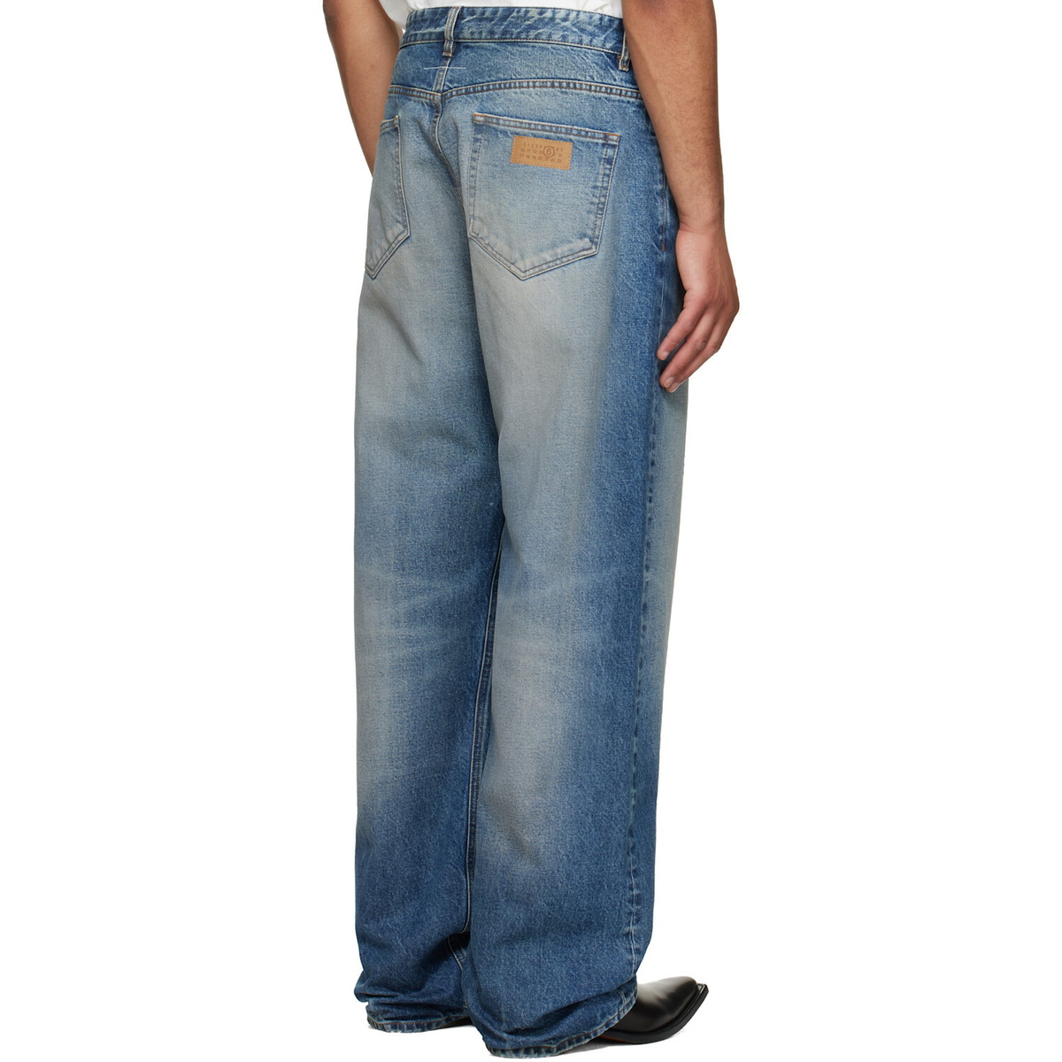 MM6 Maison Margiela Blue Straight-Leg Jeans