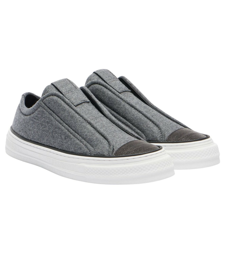 Photo: Brunello Cucinelli Low-top slip-on sneakers