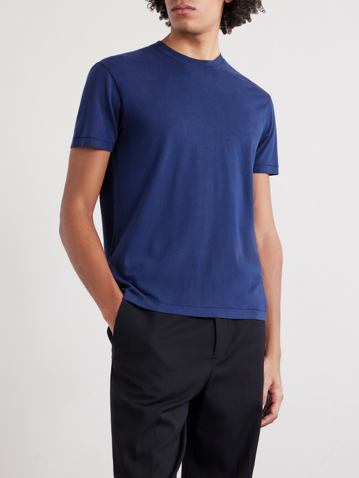 TOM FORD - Lyocell and Cotton-Blend T-Shirt - Blue