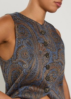 Etro Paisley-jacquard Woven Vest Multicoloured