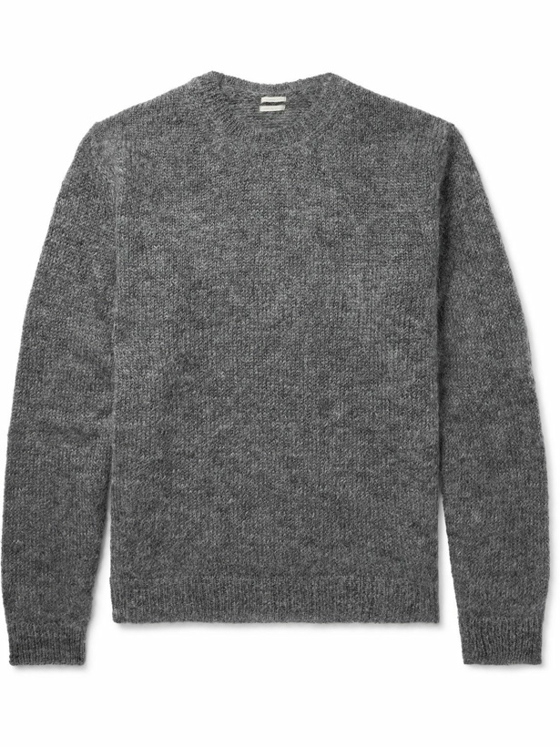Photo: Massimo Alba - Alder Brushed Mohair and Silk-Blend Sweater - Gray