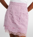 Patou Cotton-blend lace miniskirt